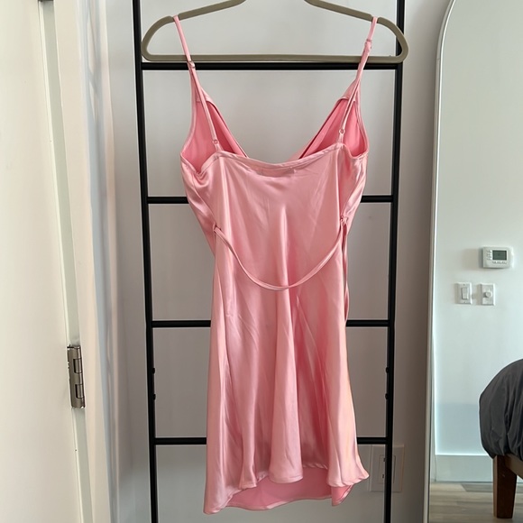 Motel Rocks Paiva Mini Slip Dress in Pink - Picture 4 of 5